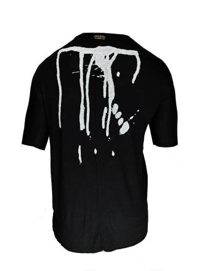 Splash T-shirt Black White