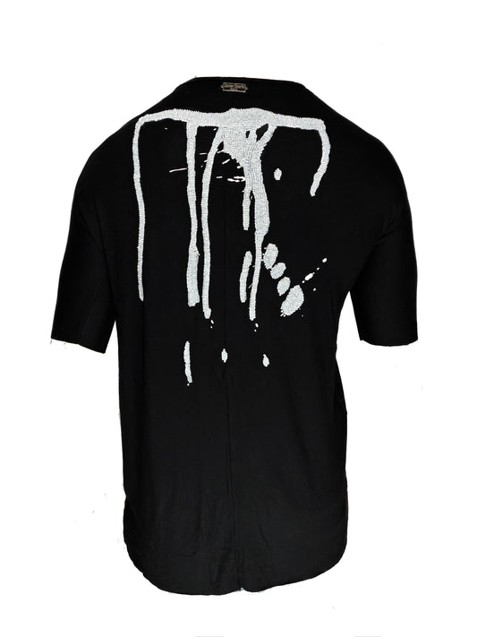 Splash T-shirt Black White