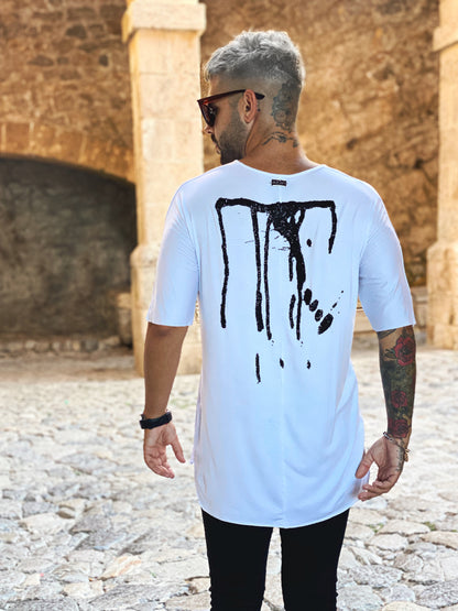 Splash T-shirt White Black